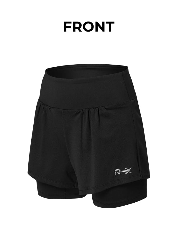 RX Mesh Lightrun 2-in-1 Shorts - Black