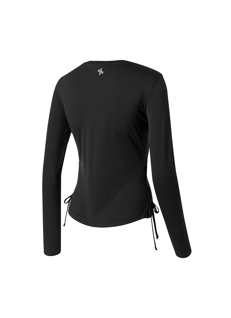 Cooling Side Ribbon Long Sleeve - Black