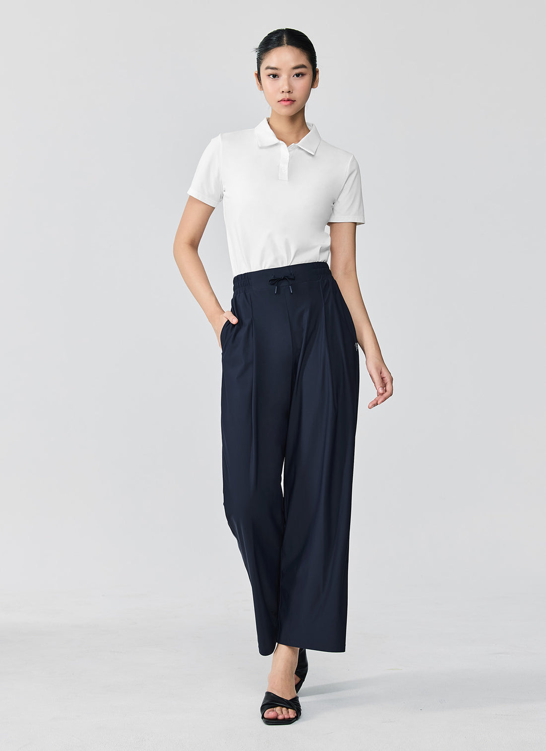 Cooling Tricot Urban Wide Pants - Griffin Navy