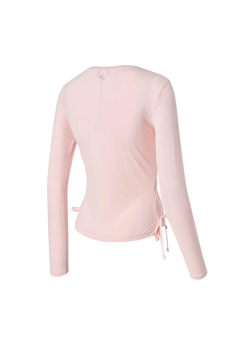 Cooling Side Ribbon Long Sleeve - Vivi Pink