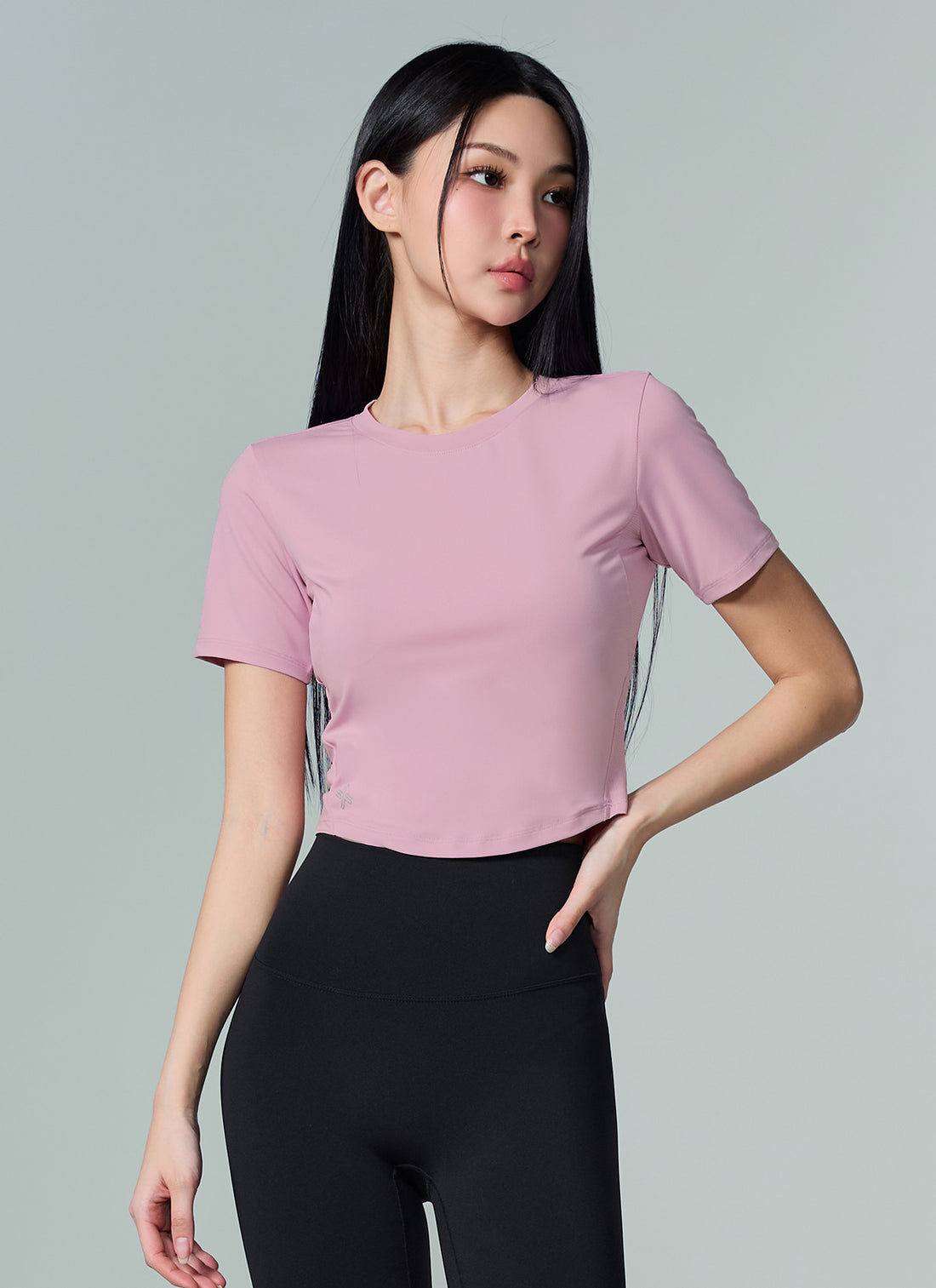 Ice Scent Crop Short Sleeve - Sunwashed Rose