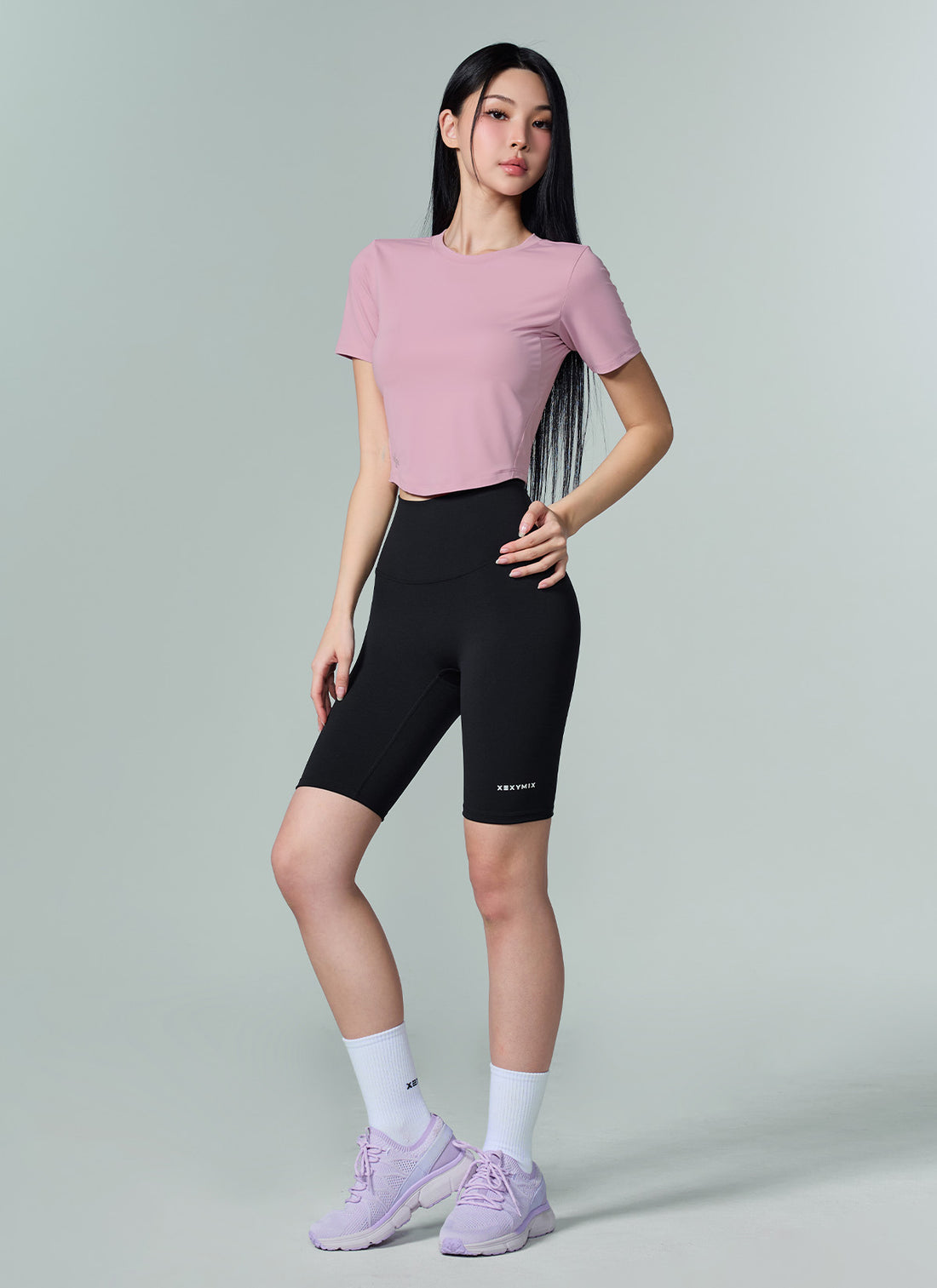 Ice Scent Crop Short Sleeve - Sunwashed Rose
