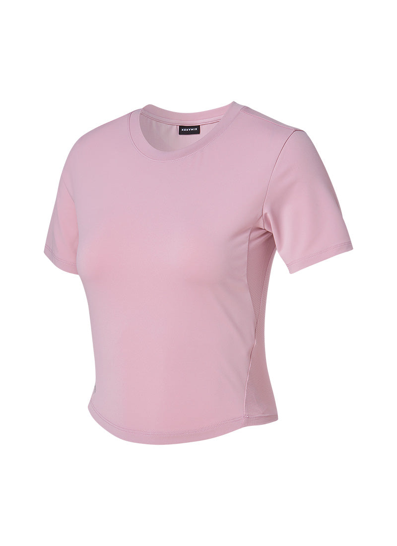 Ice Scent Crop Short Sleeve - Sunwashed Rose
