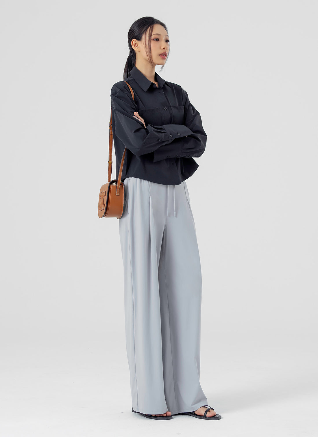 Cooling Tricot Urban Wide Pants - Gray Stone