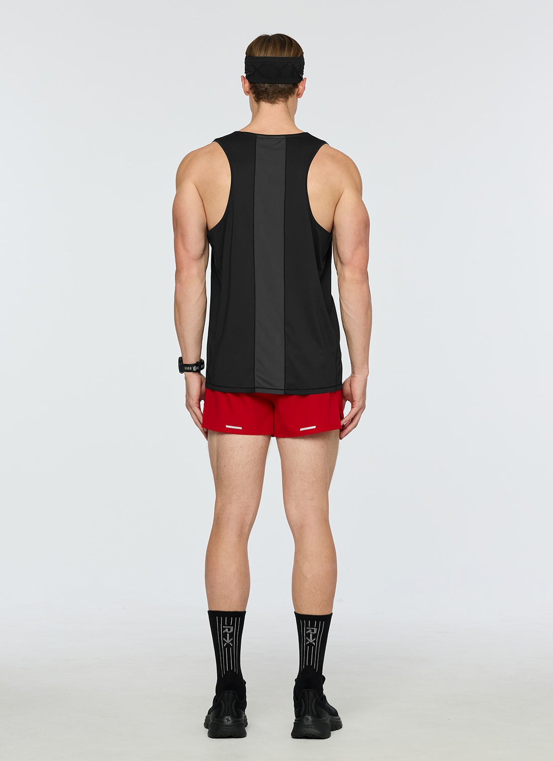 RX Men's Multi-Pocket Running Shorts - Fire Red