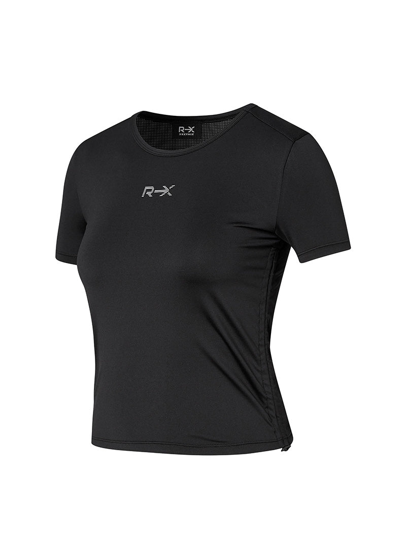 RX Side Shirring Short Top - Black