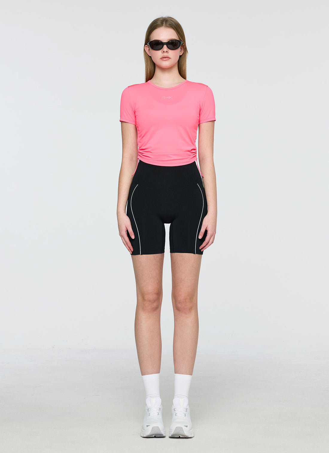 RX Side Shirring Short Top - Pop Pink