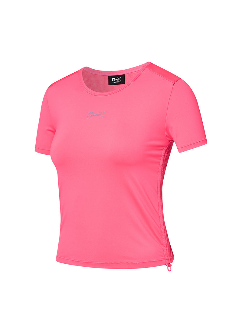 RX Side Shirring Short Top - Pop Pink