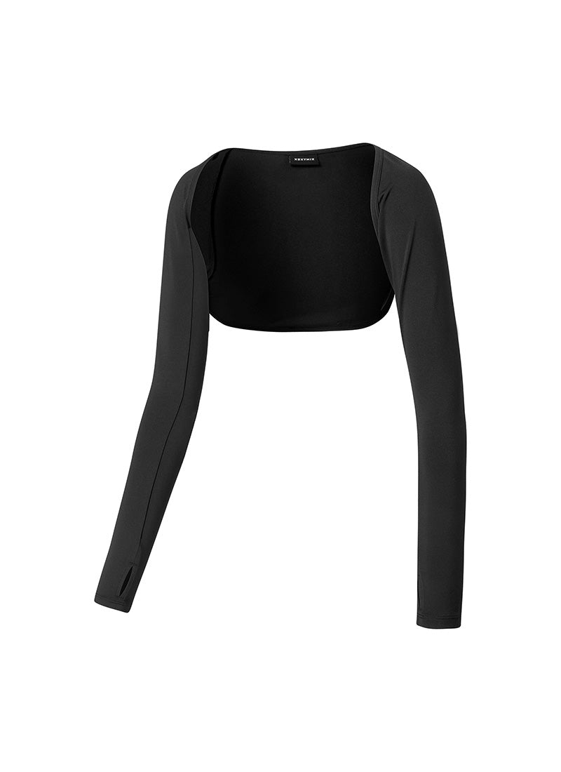Ice Feather Cover-Up Bolero - Black