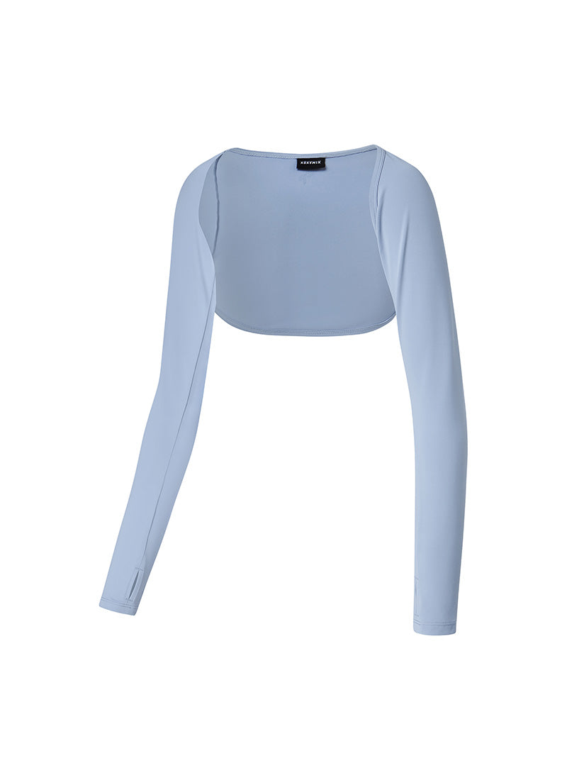 Ice Feather Cover-Up Bolero - Mellow Blue