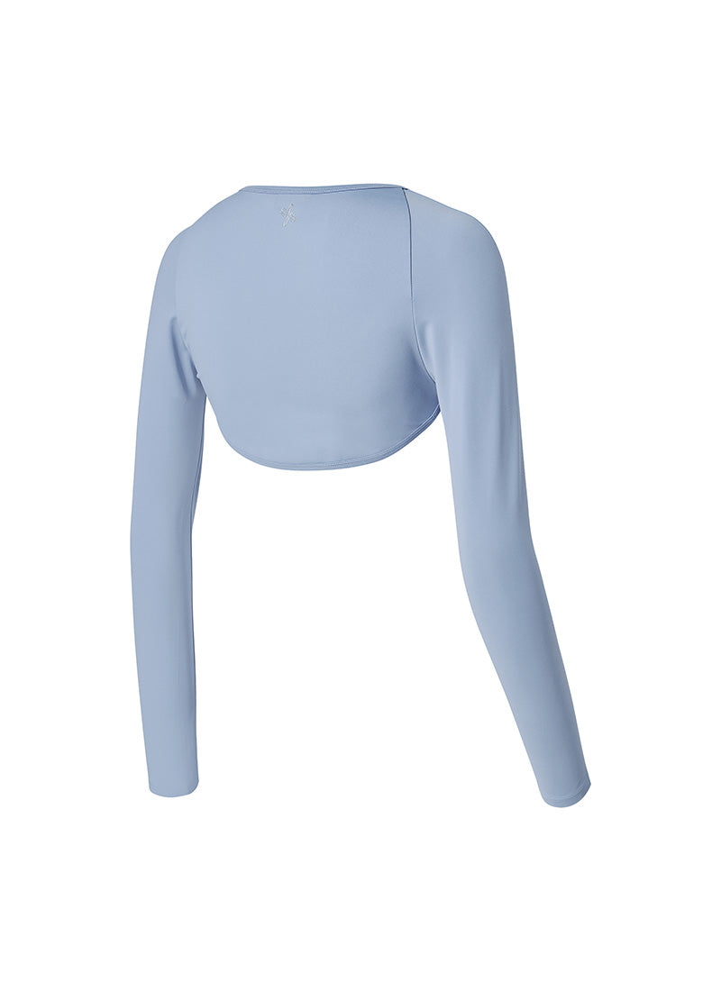 Ice Feather Cover-Up Bolero - Mellow Blue