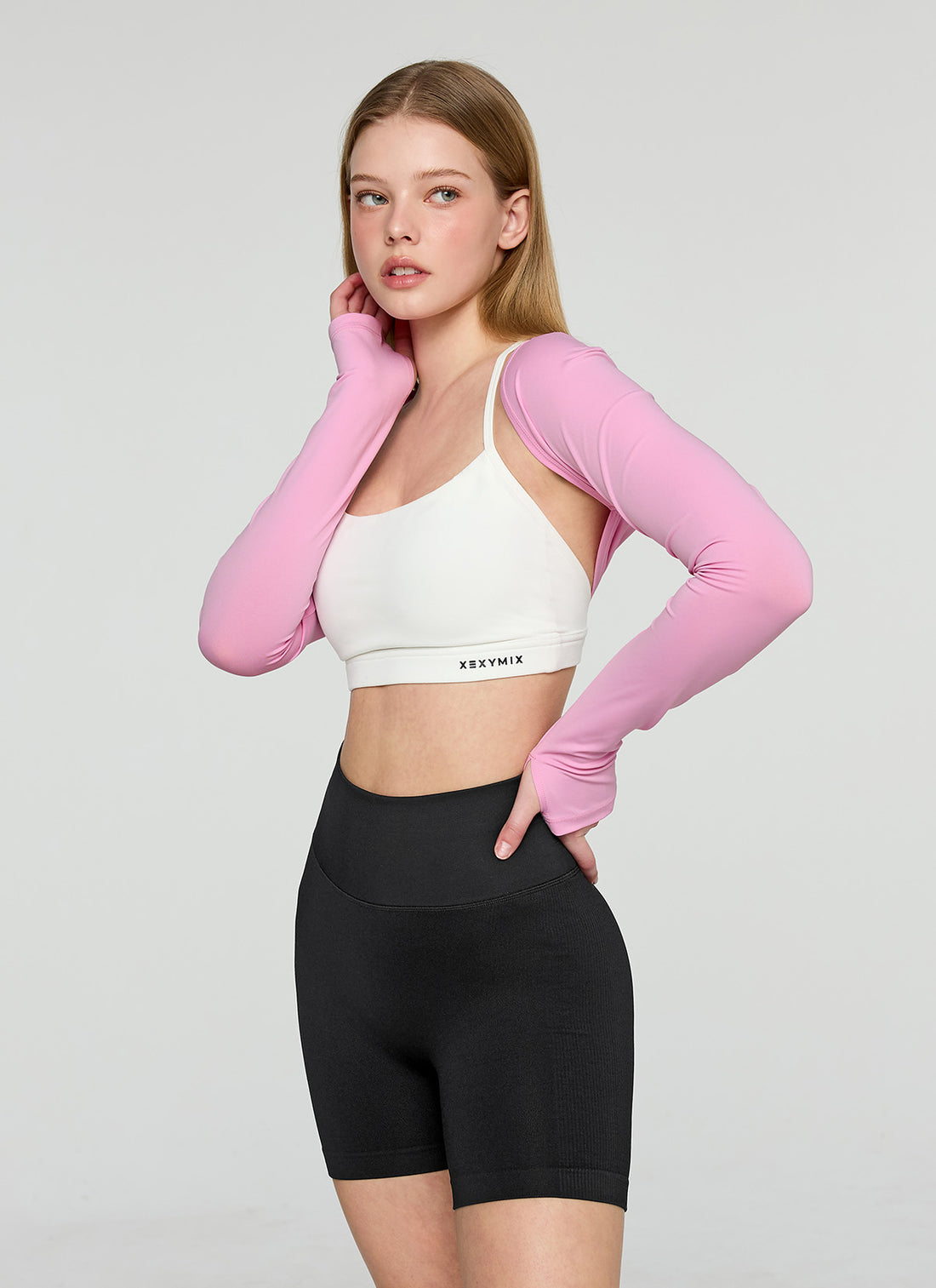 Ice Feather Cover-Up Bolero - Blallet Pink