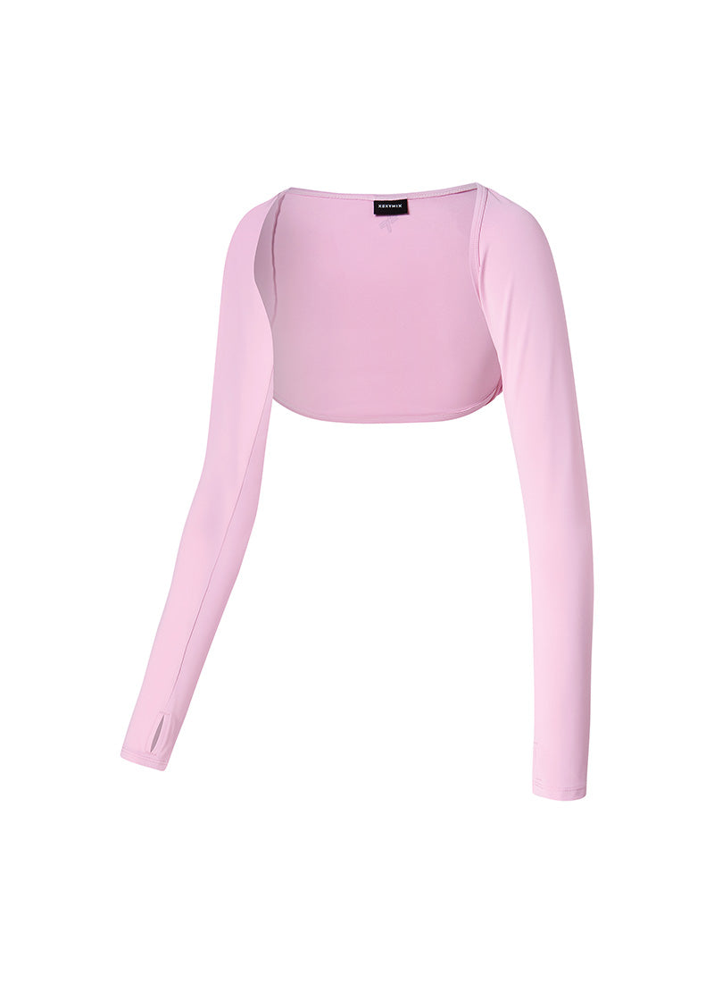 Ice Feather Cover-Up Bolero - Blallet Pink