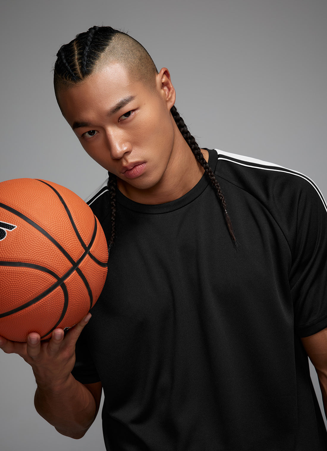 Cool Mesh Men's Color Combination Short Sleeve - Black