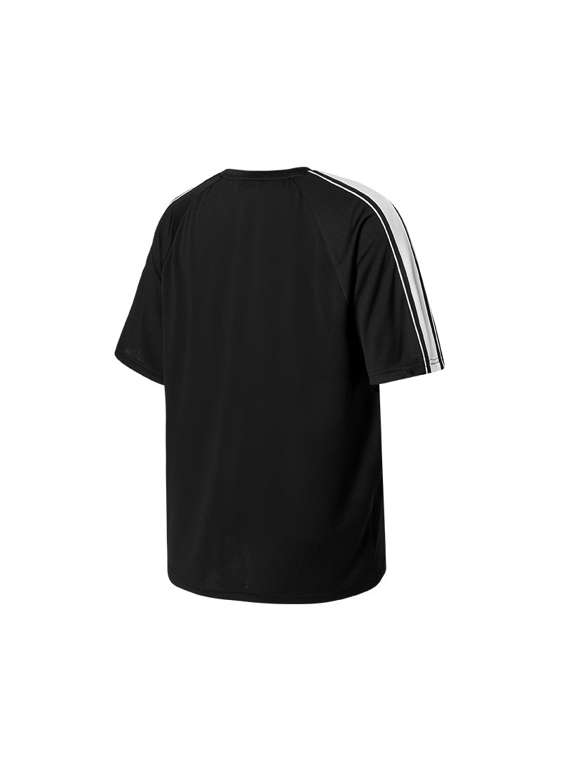 Cool Mesh Men's Color Combination Short Sleeve - Black