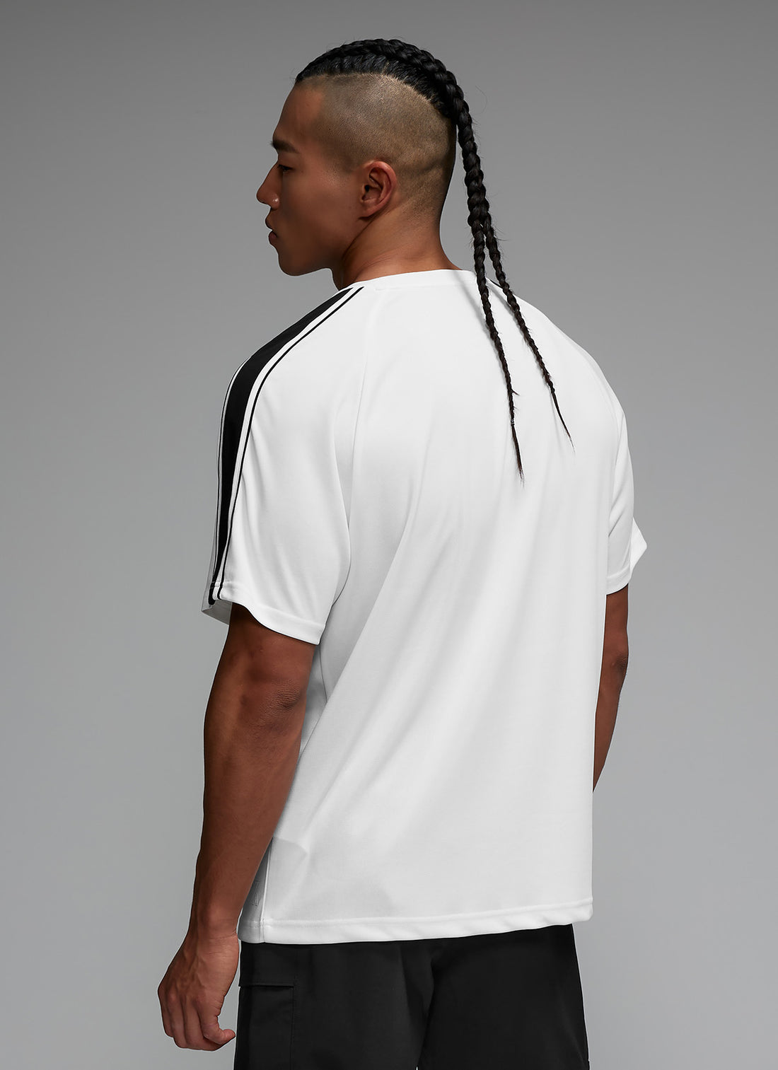 Cool Mesh Men's Color Combination Short Sleeve - White