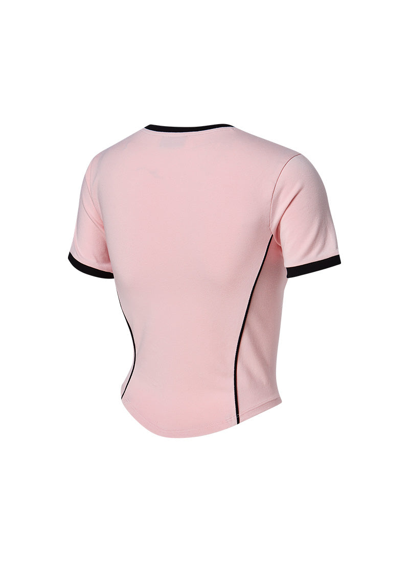 Color Combination Piping Key Point Short - Shy Pink
