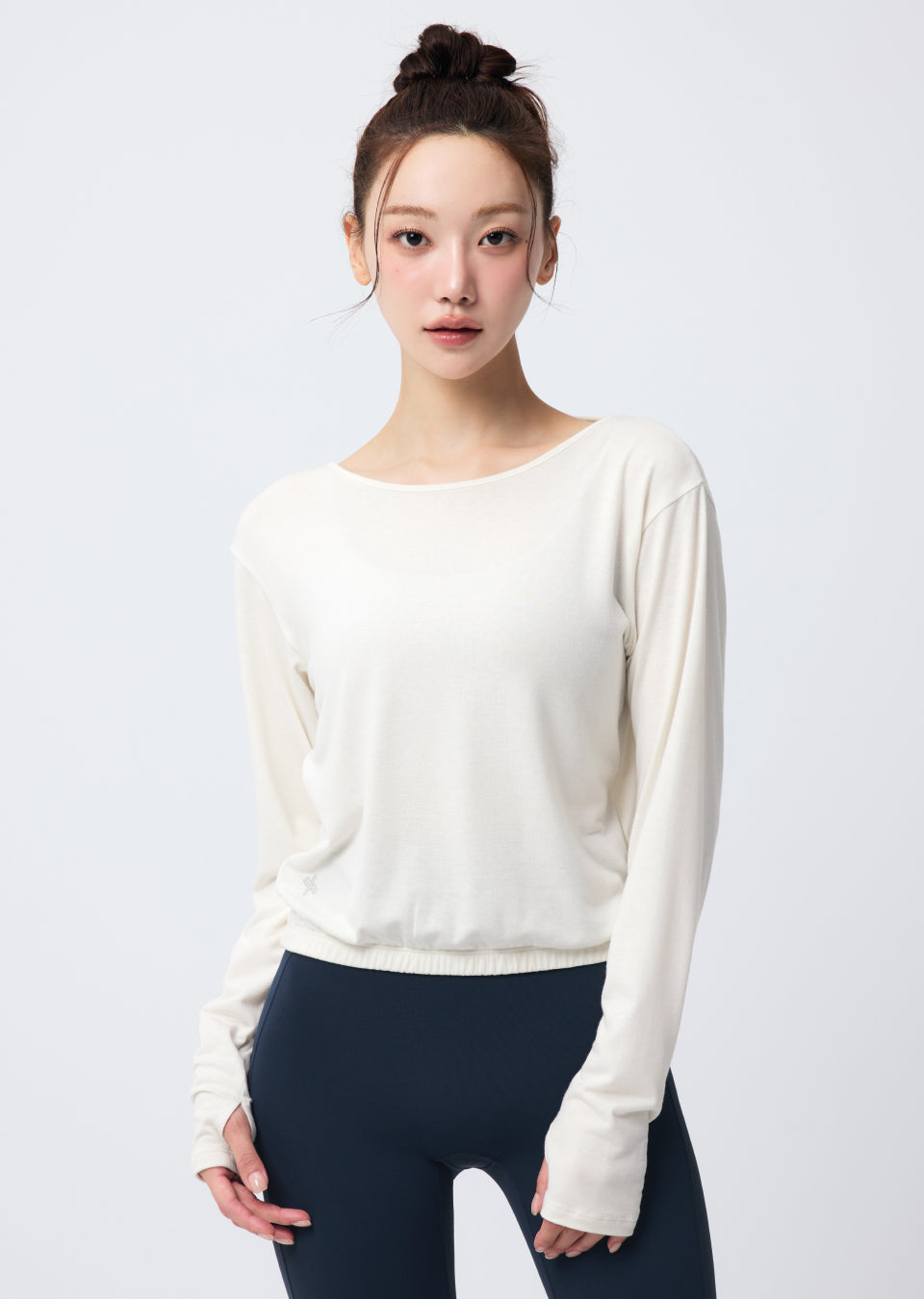 Fluid Cross-Back Long Sleeve - Personal Cream