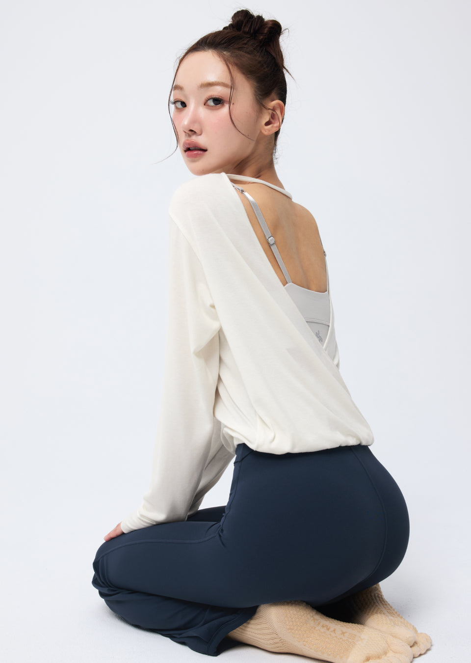 Fluid Cross-Back Long Sleeve - Personal Cream