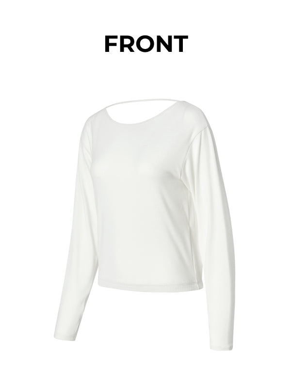 Fluid Cross-Back Long Sleeve - Personal Cream