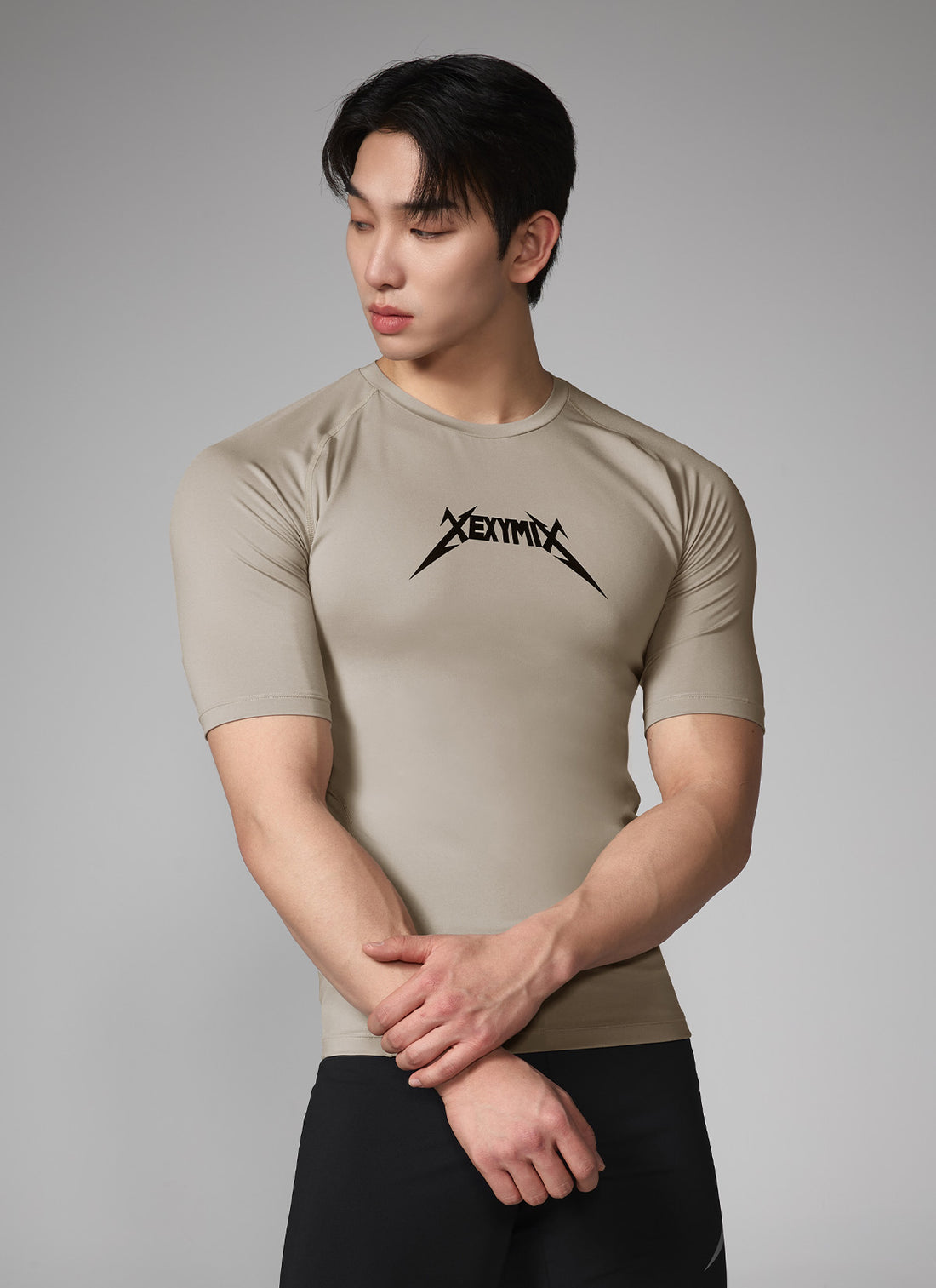 NX Men's Aero Muscle Fit Short Sleeve - Beige