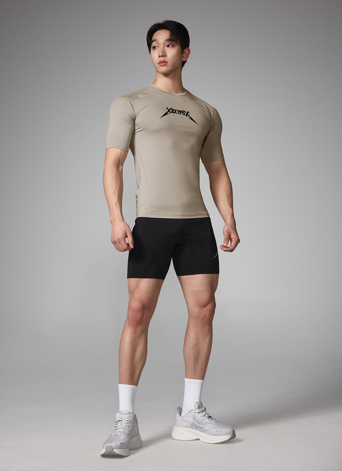 NX Men's Aero Muscle Fit Short Sleeve - Beige