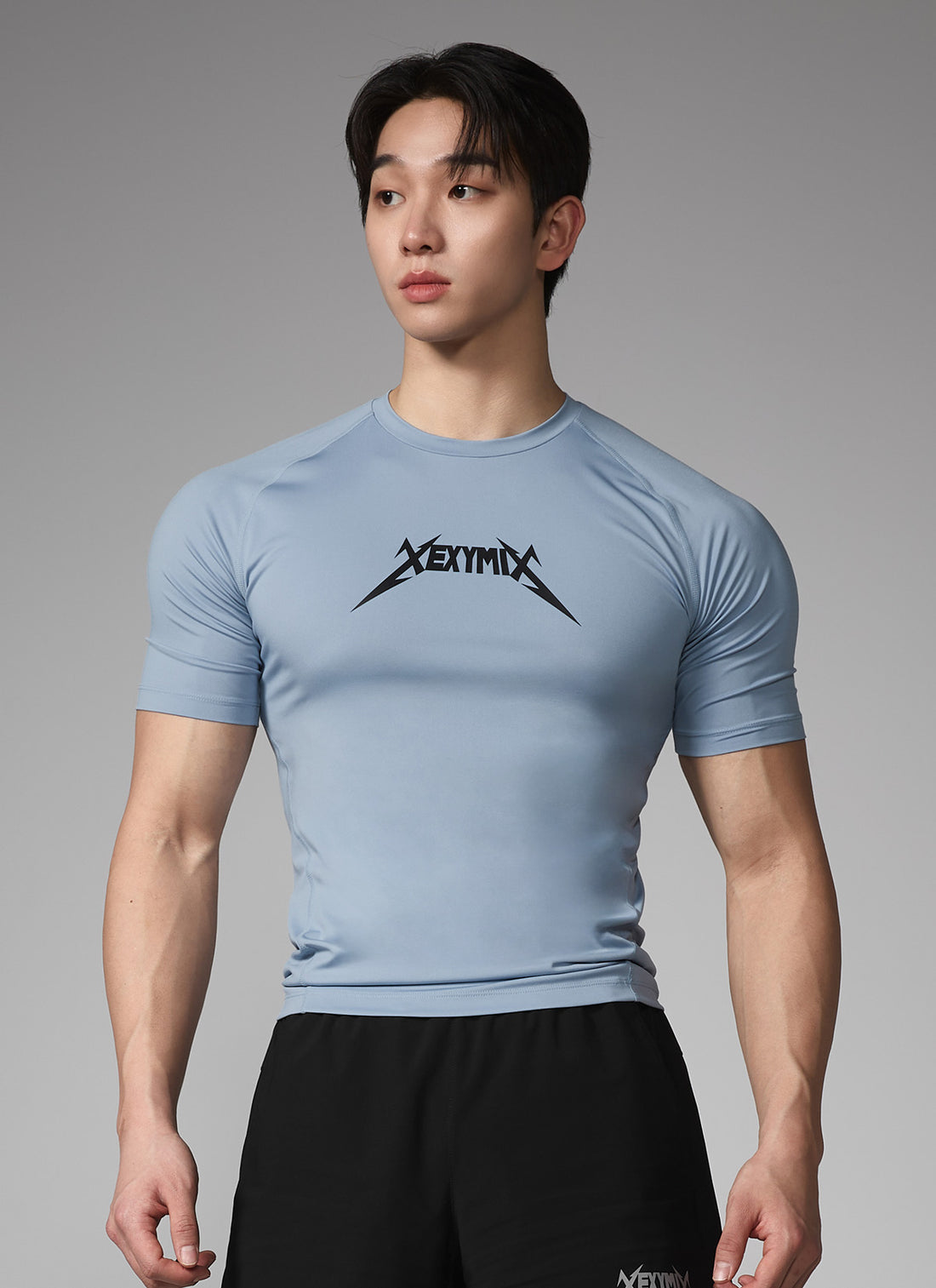 NX Men's Aero Muscle Fit Short Sleeve - Sky Blue