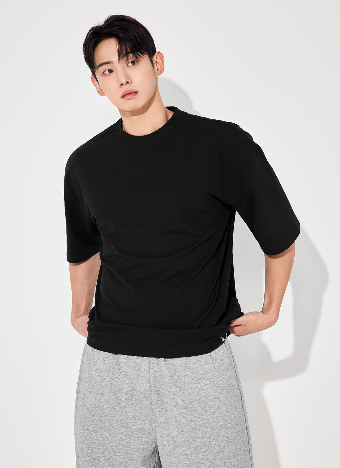 NX Men's Heavy Cotton Overfit Short Sleeve - Black