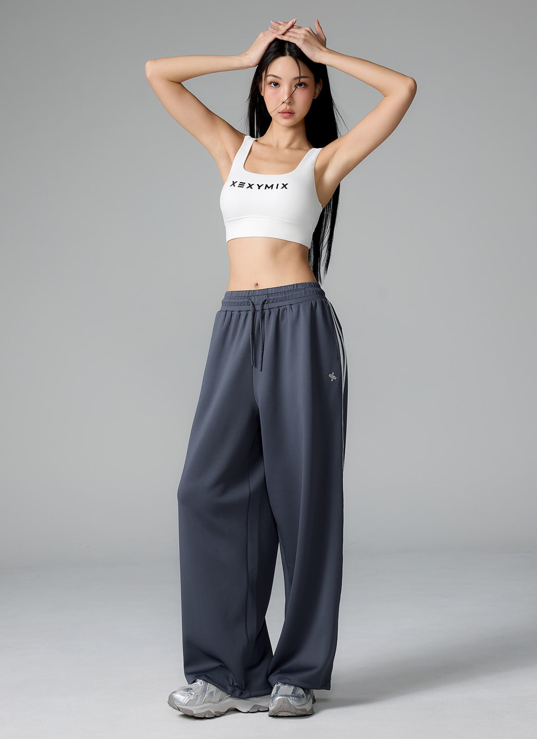 More Trackline Wide Pants - Midnight Blue