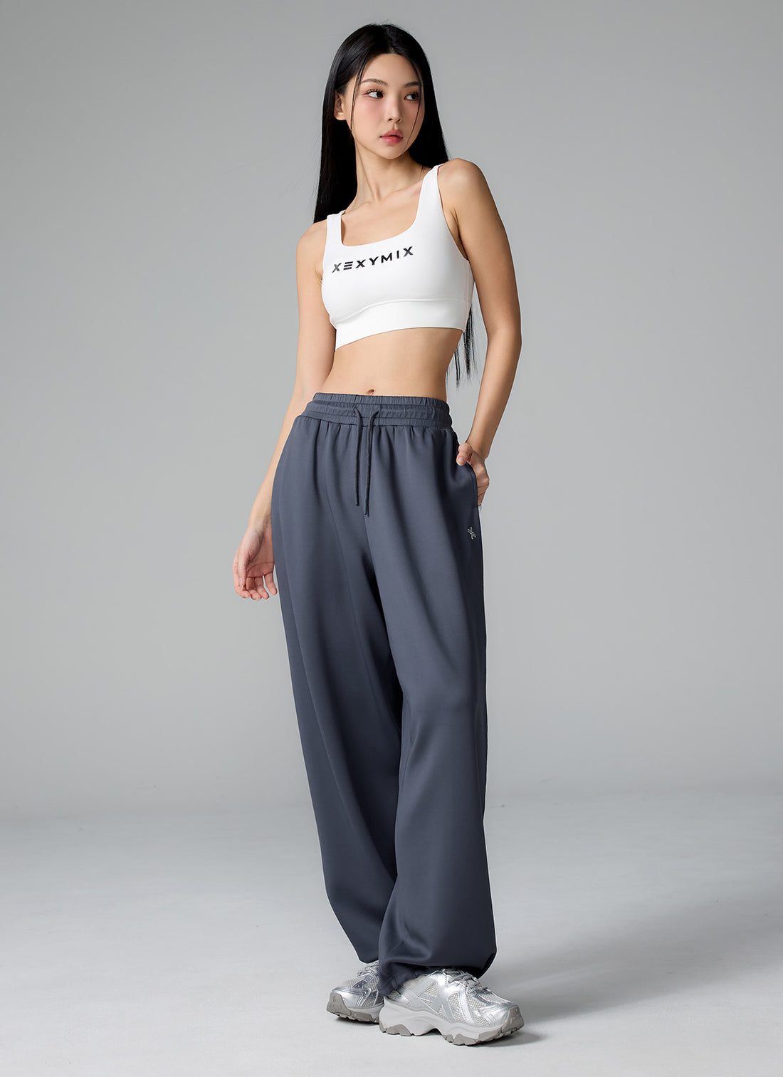 More Trackline Wide Pants - Midnight Blue