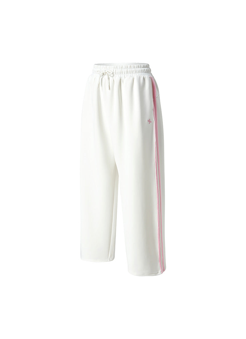 More Trackline Wide Pants - Floral Cream