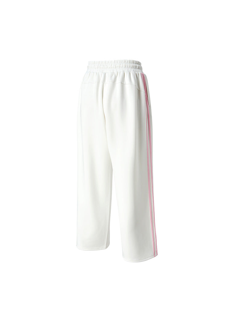 More Trackline Wide Pants - Floral Cream