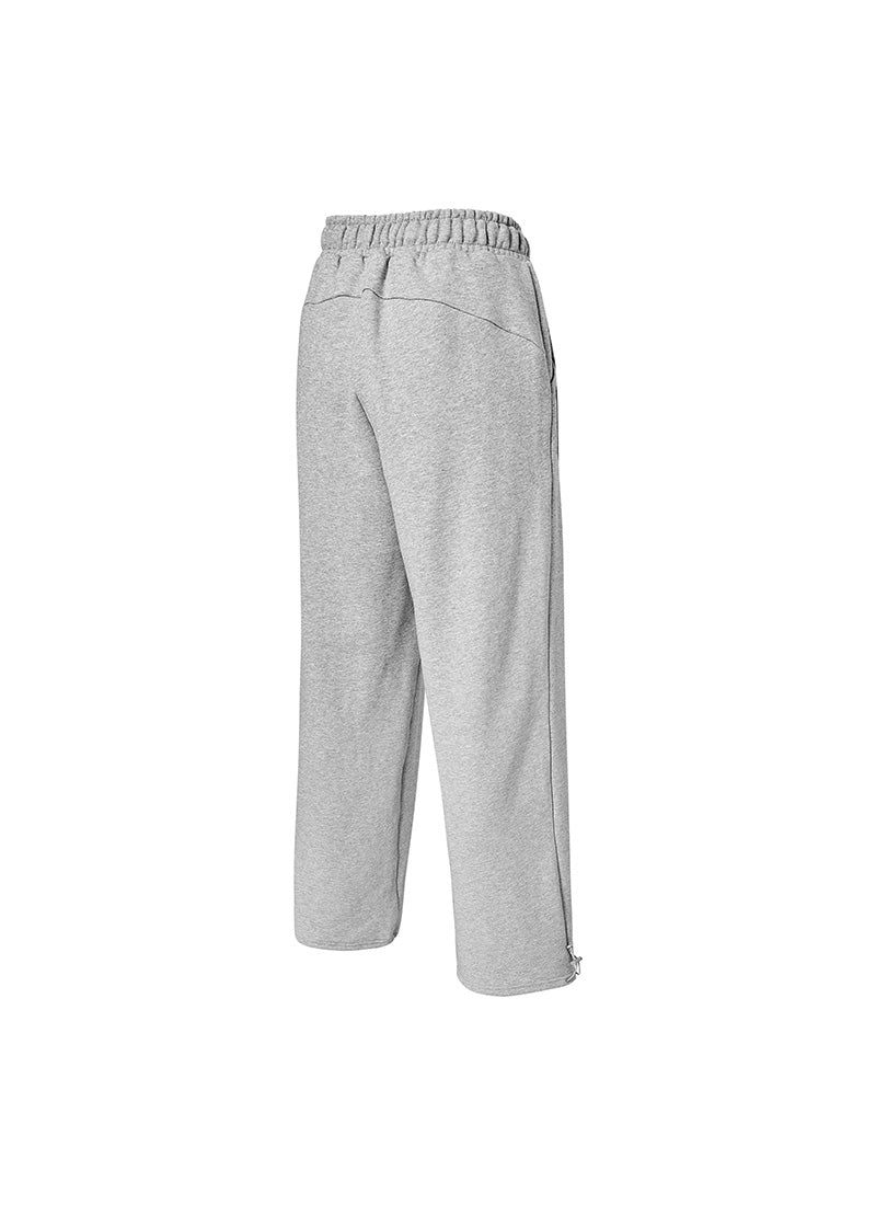 Softree Pintuck Wide Pants - Melange Gray