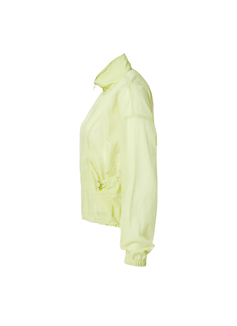 Airy Highneck Crop Windbreaker - Lime Tea
