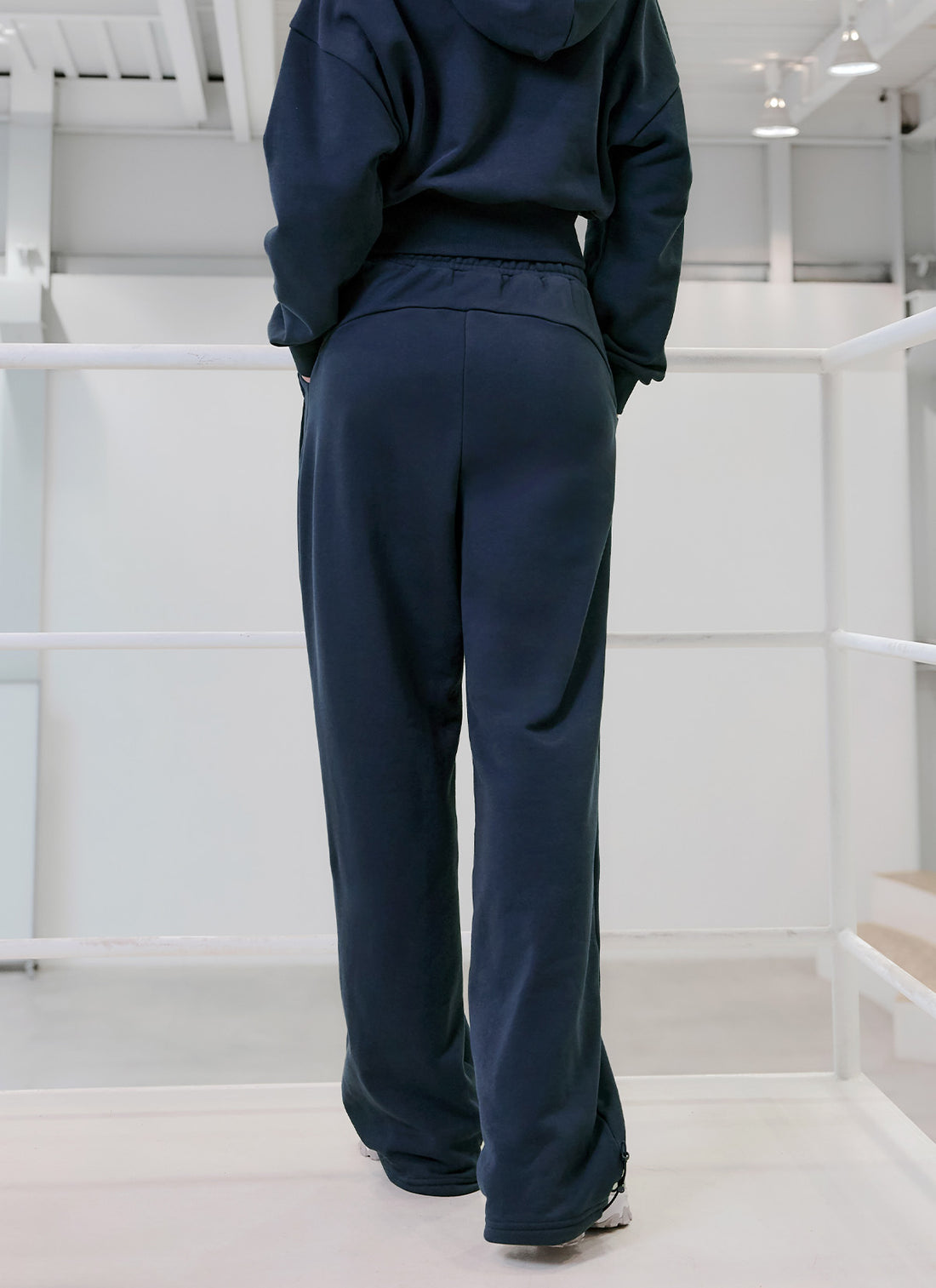 Softree Pintuck Wide Pants - Bermuda Navy