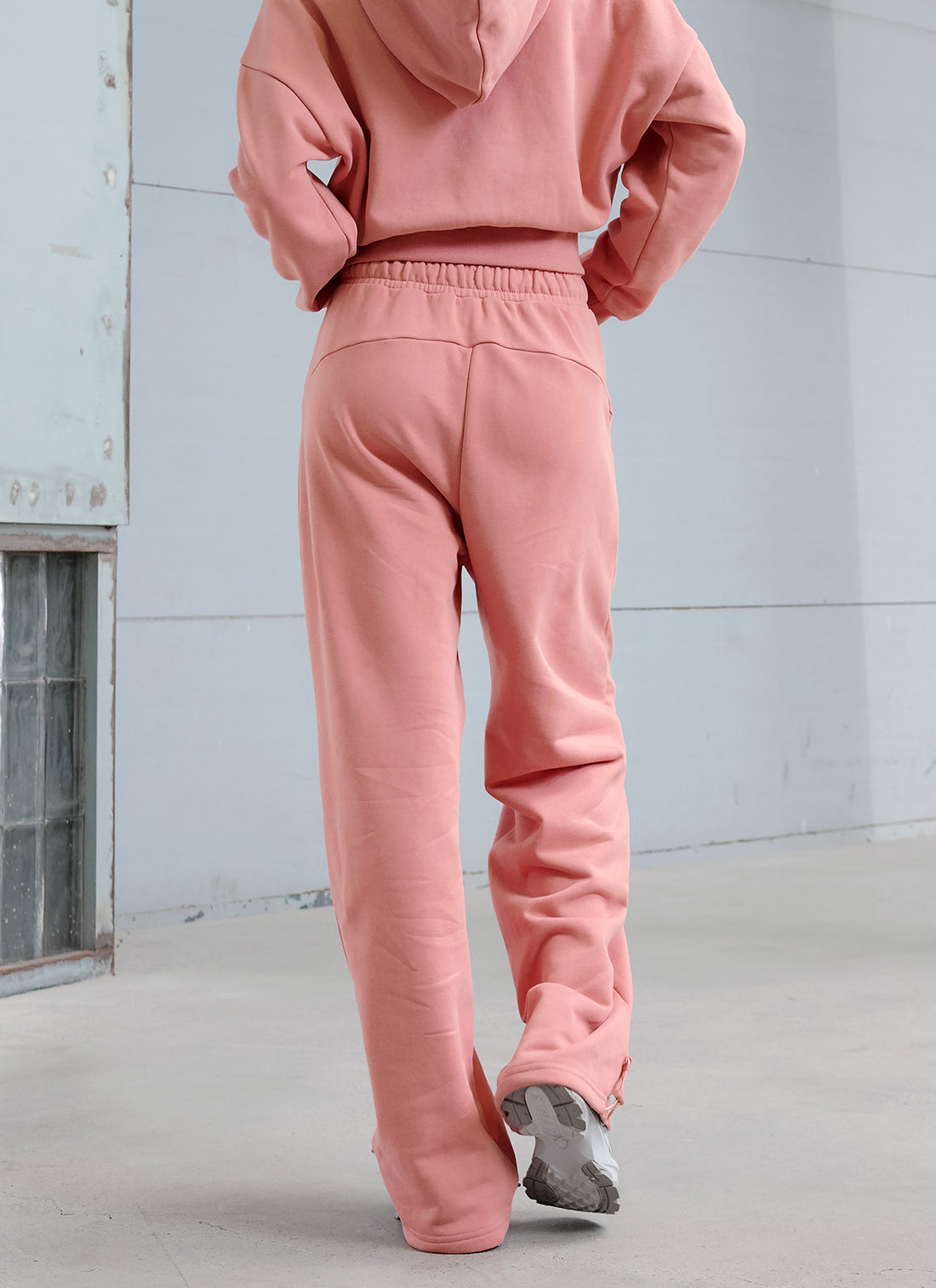 Softree Pintuck Wide Pants - Pink Fudge