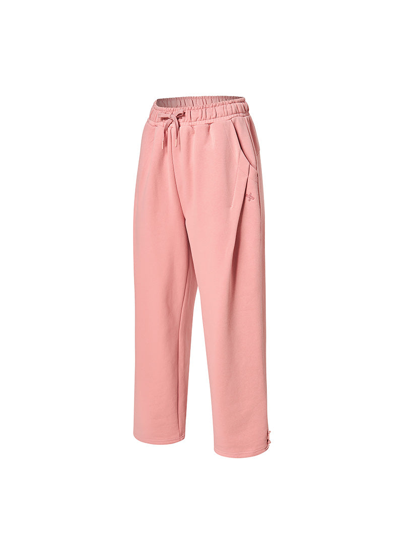 Softree Pintuck Wide Pants - Pink Fudge