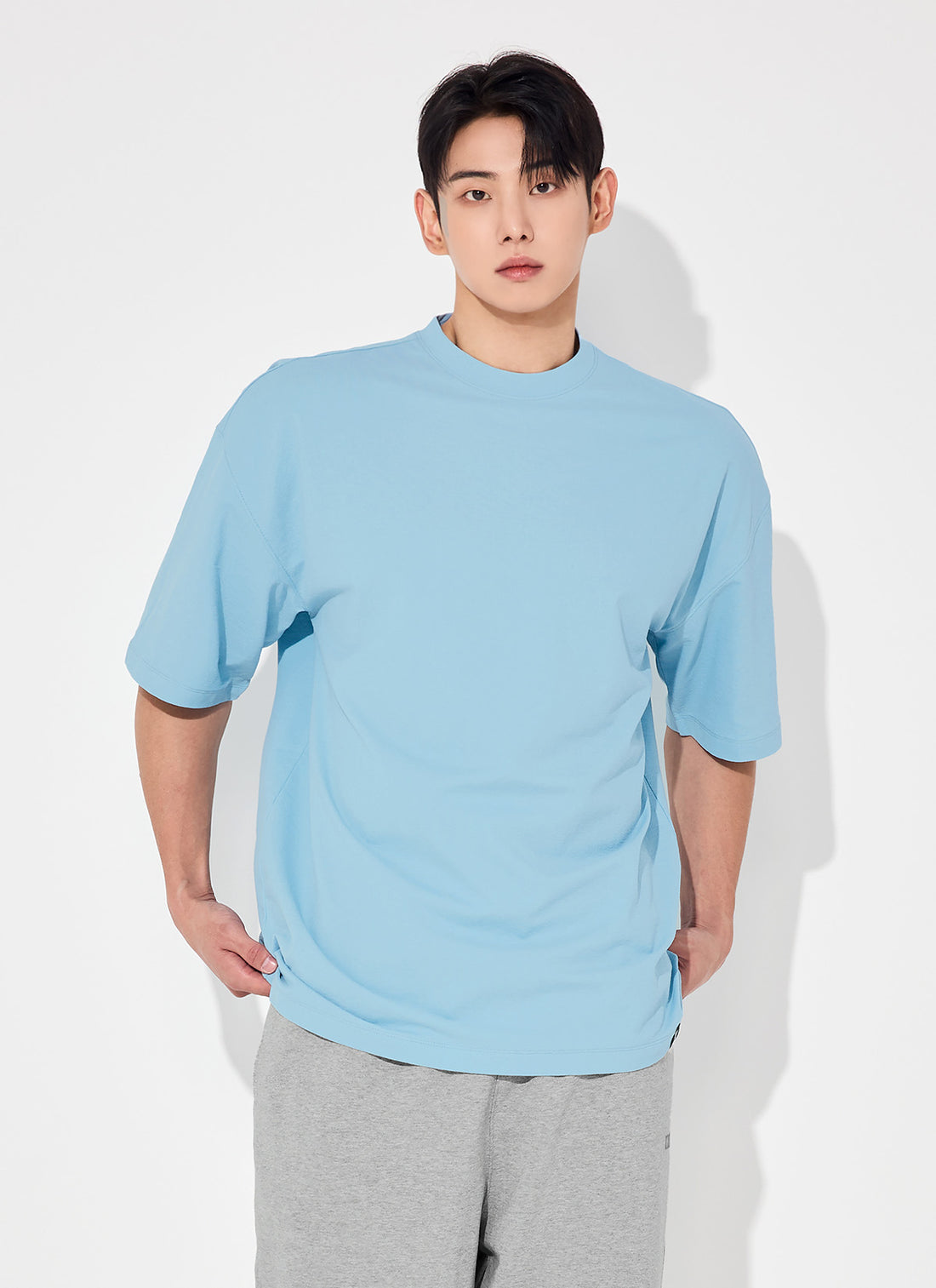 NX Men's Heavy Cotton Overfit Short Sleeve - Sky Blue