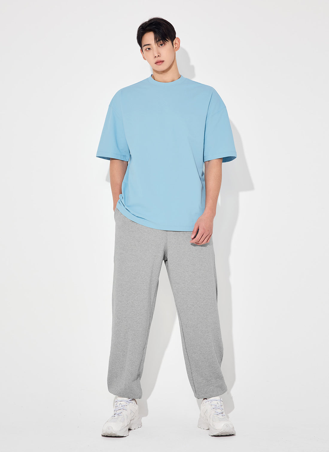 NX Men's Heavy Cotton Overfit Short Sleeve - Sky Blue