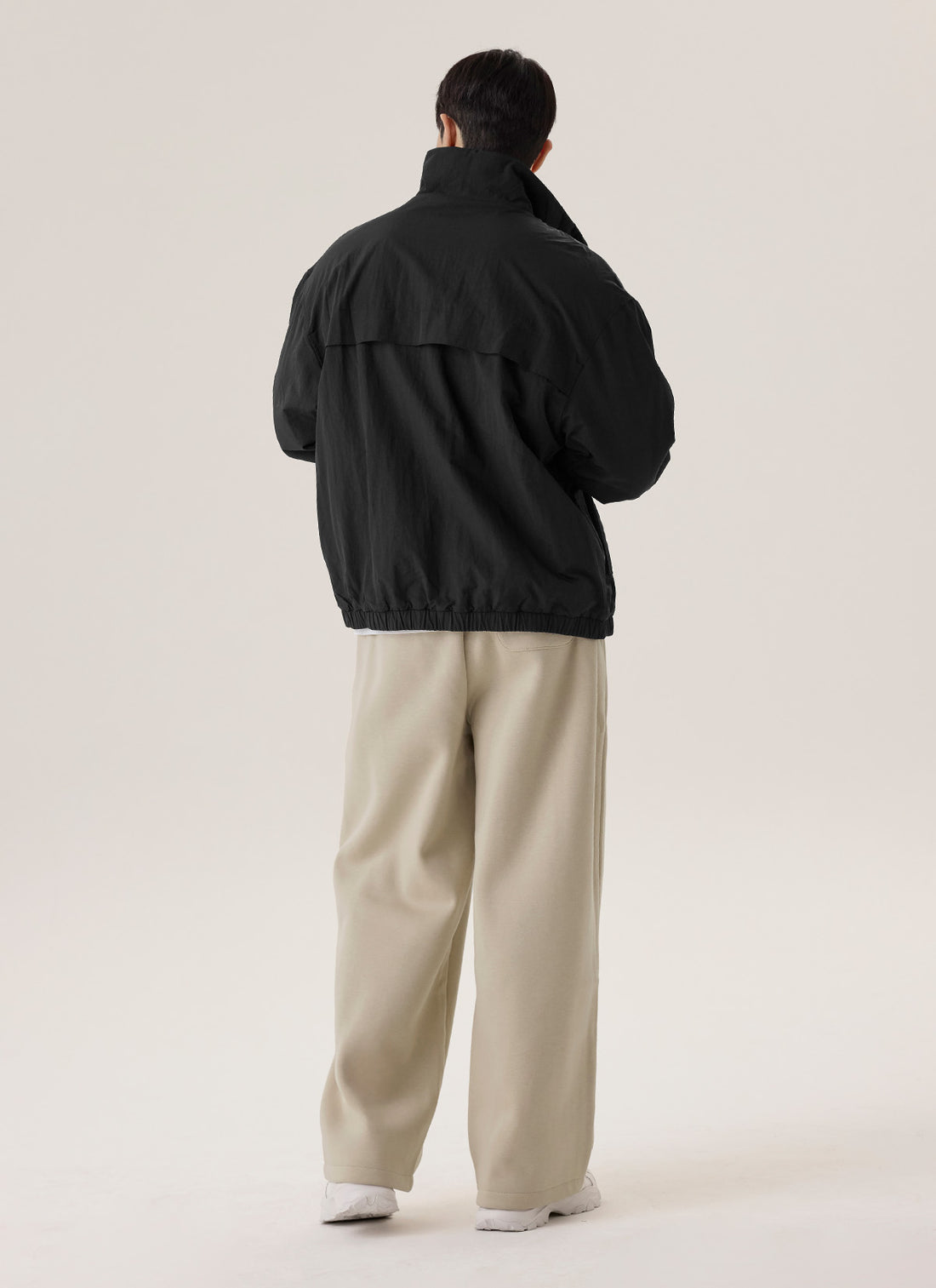 Warm Soft Men's Pintuck Wide Pants - Beige