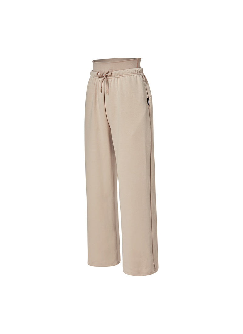 Soft Tension Layered Wide Pants - Joy Beige