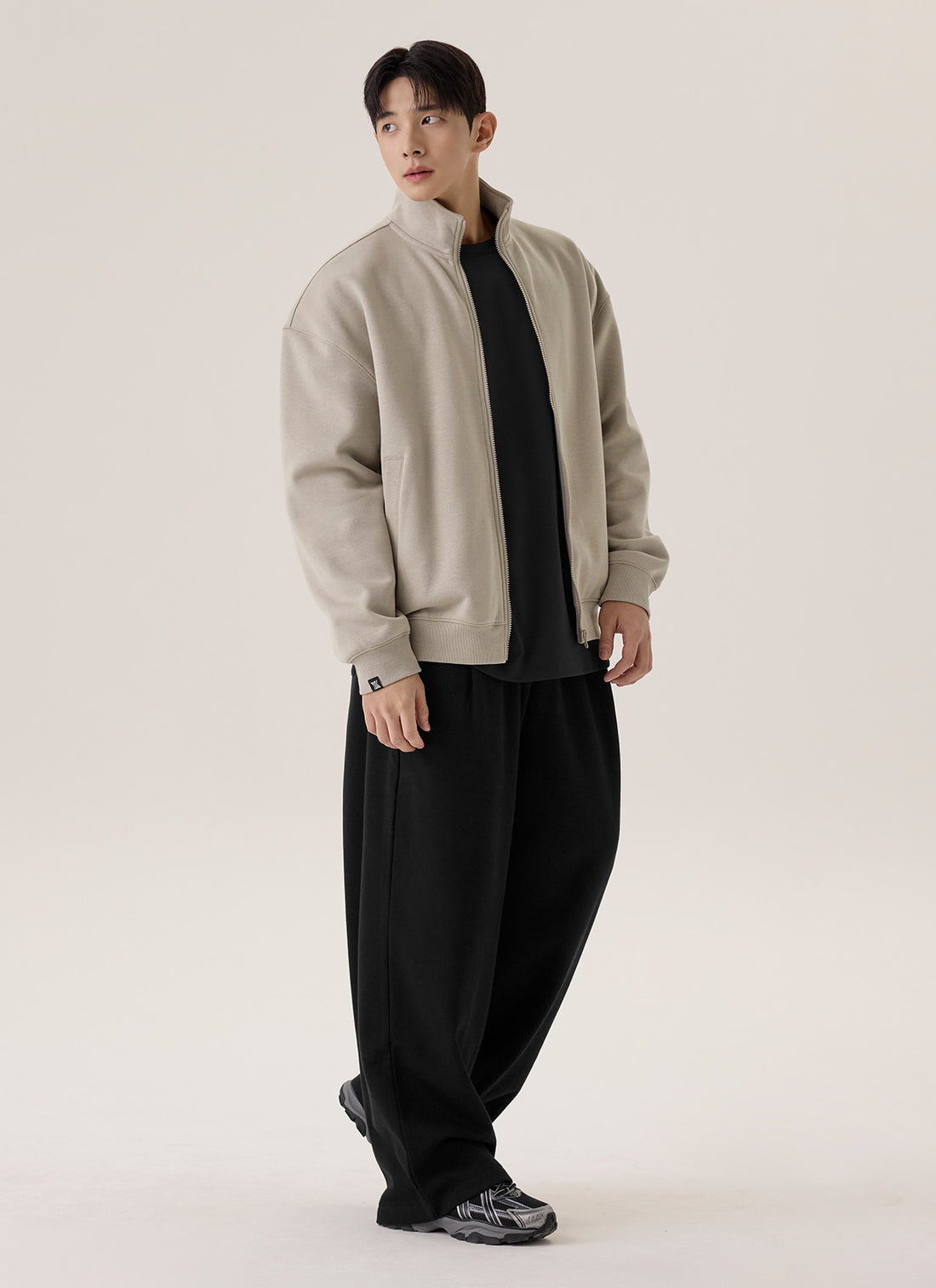 Warm Soft Men's Pintuck Wide Pants - Black
