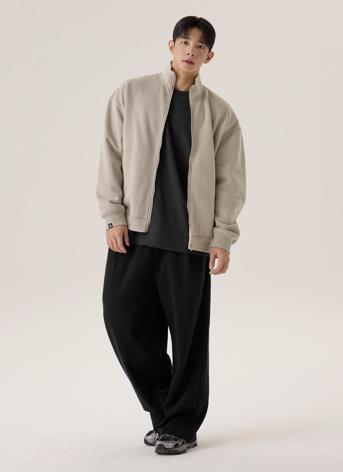 Warm Soft Men's Pintuck Wide Pants - Black