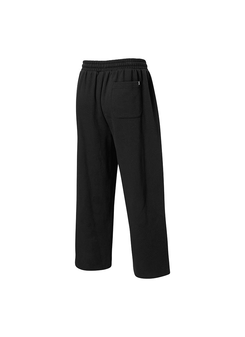 Warm Soft Men's Pintuck Wide Pants - Black
