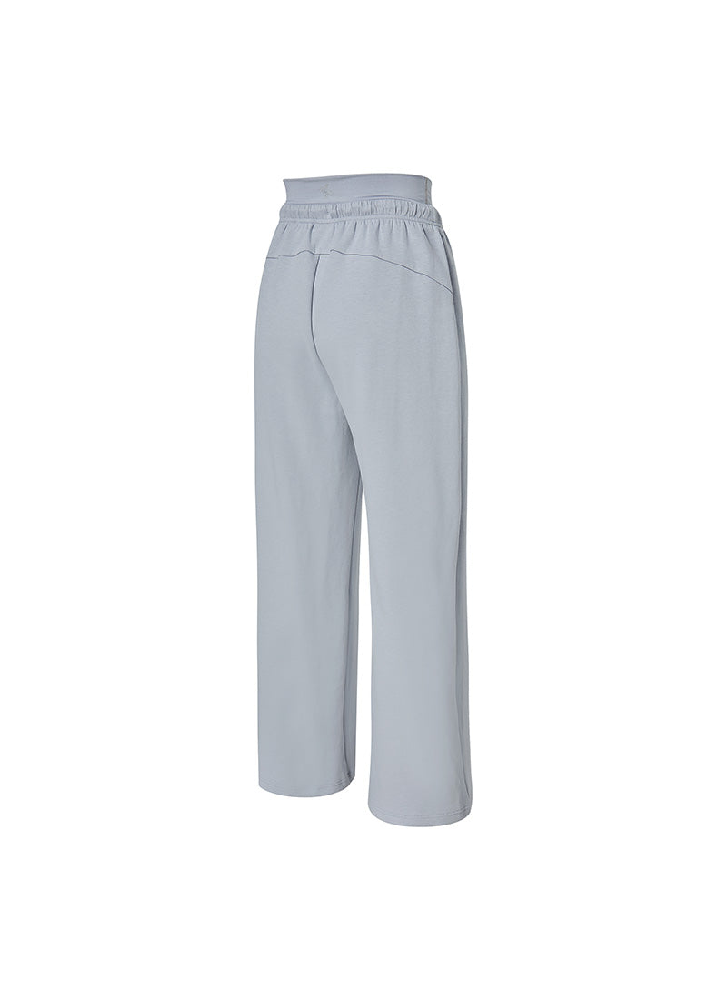 Soft Tension Layered Wide Pants - Blue Road