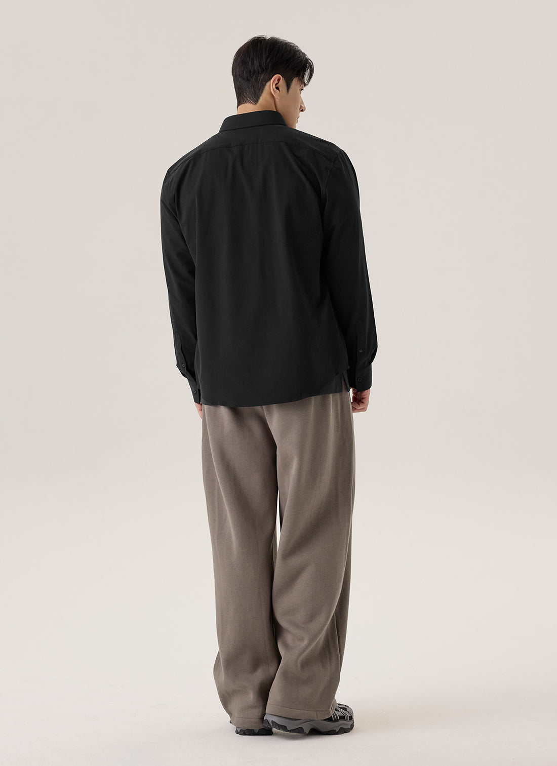 Warm Soft Men's Pintuck Wide Pants - Brown