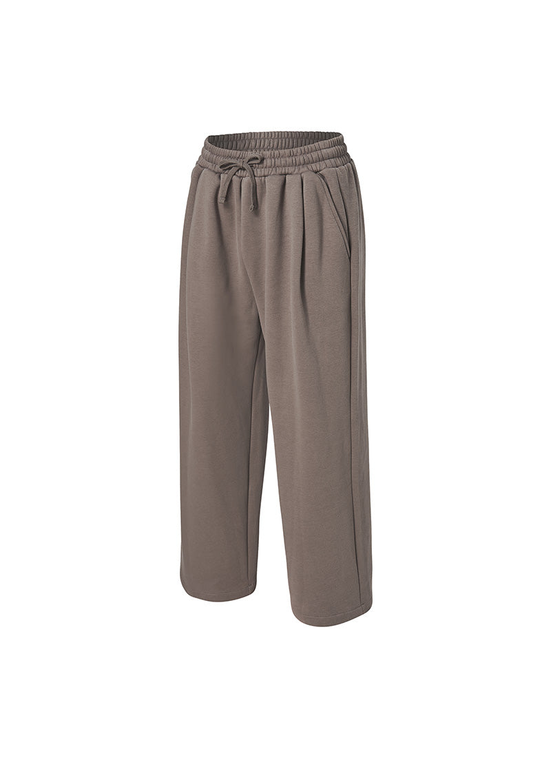Warm Soft Men's Pintuck Wide Pants - Brown