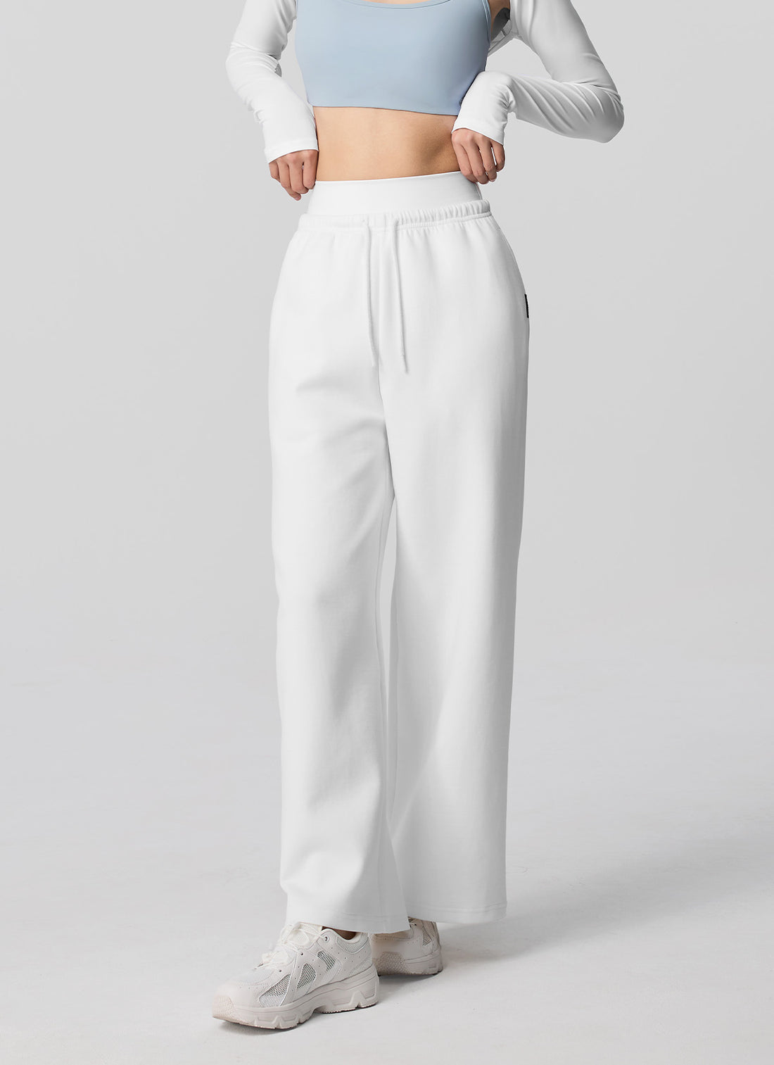 Soft Tension Layered Wide Pants - Ivory