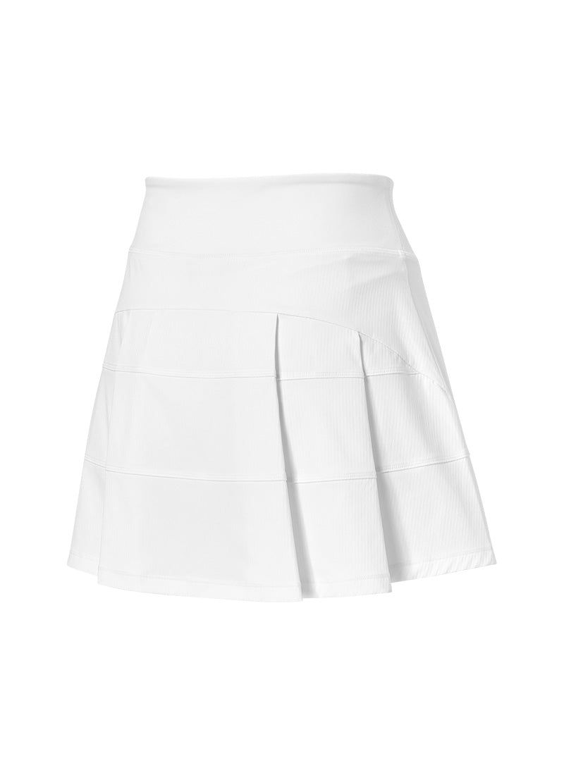 Back Pleats Two-in-One Skirt - White Ivory