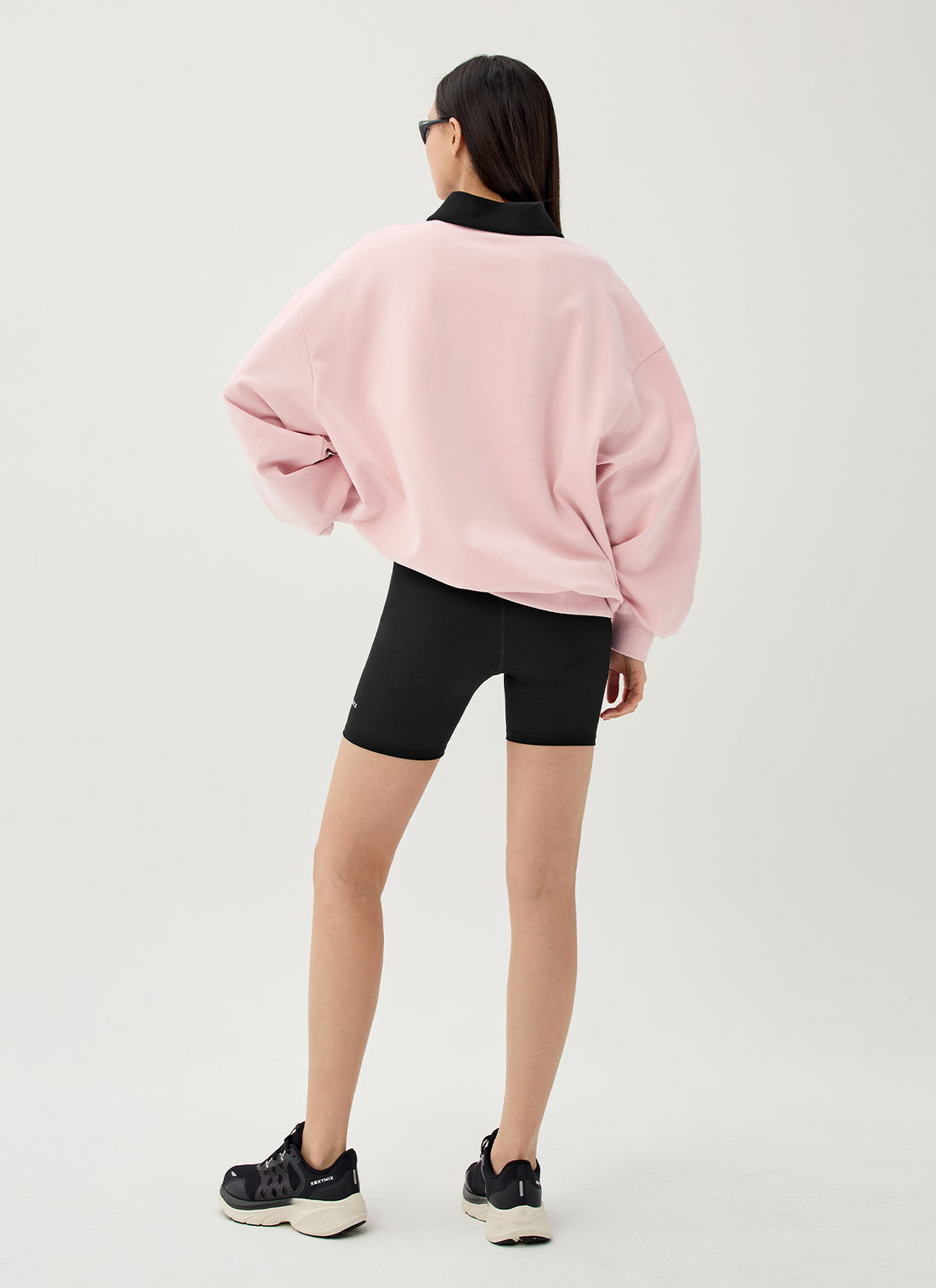 Color Combination Kara Loose Fit Man to man - Pink Swan
